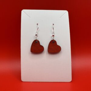 Lightweight Painted Wood Heart (Red)